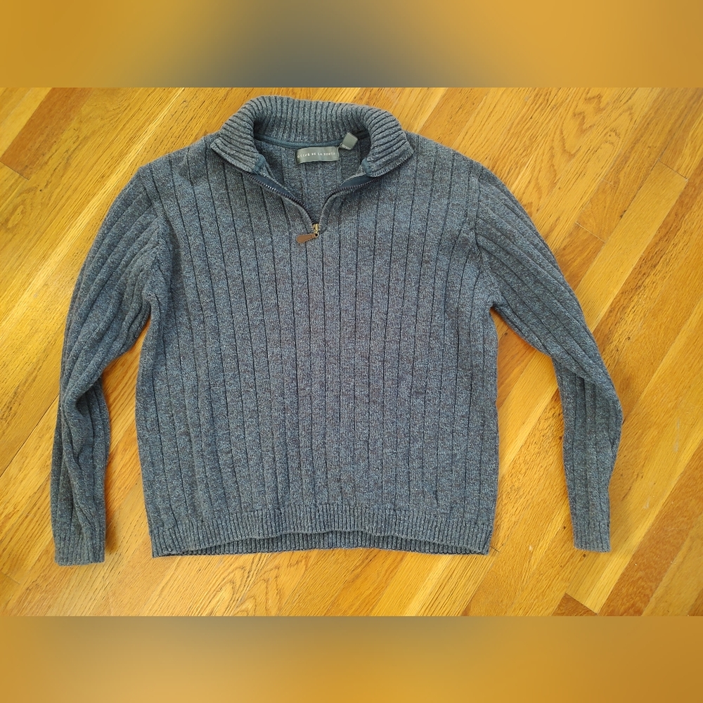 Oscar De La Renta Men's Quarter Zip Pullover Knit Sweater size XXL/XL